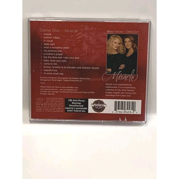Celine Dion CD Miracle A Celebration Of New Life Anne Geddes - Picture 2 of 3